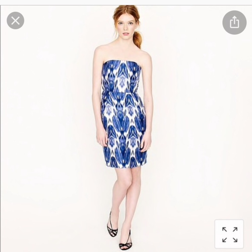 J.Crew Silk Ikat Cocktail Dress